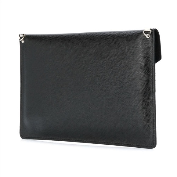 NWT Made in France Leather Crossbody Clutch Navy - Picture 8 of 13